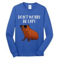 Funny Capybara Art For Cavy Rodent Lover Capybara Tall Long Sleeve T-Shirt