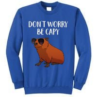 Funny Capybara Art For Cavy Rodent Lover Capybara Tall Sweatshirt