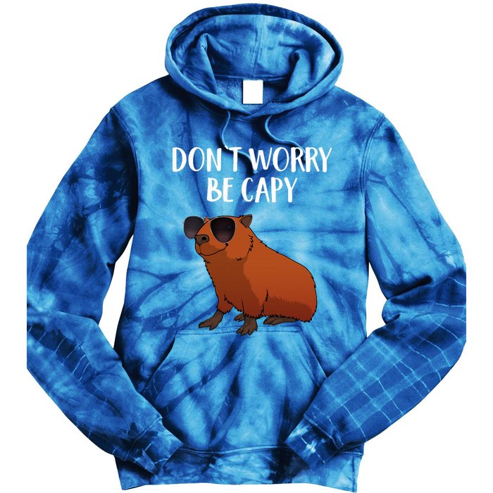 Funny Capybara Art For Cavy Rodent Lover Capybara Tie Dye Hoodie