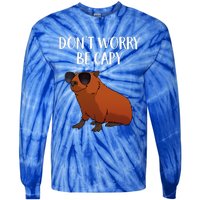 Funny Capybara Art For Cavy Rodent Lover Capybara Tie-Dye Long Sleeve Shirt