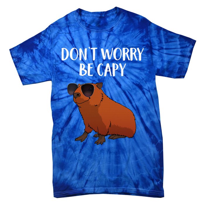 Funny Capybara Art For Cavy Rodent Lover Capybara Tie-Dye T-Shirt