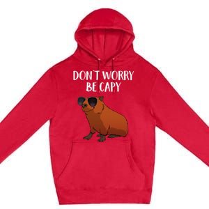 Funny Capybara Art For Cavy Rodent Lover Capybara Premium Pullover Hoodie