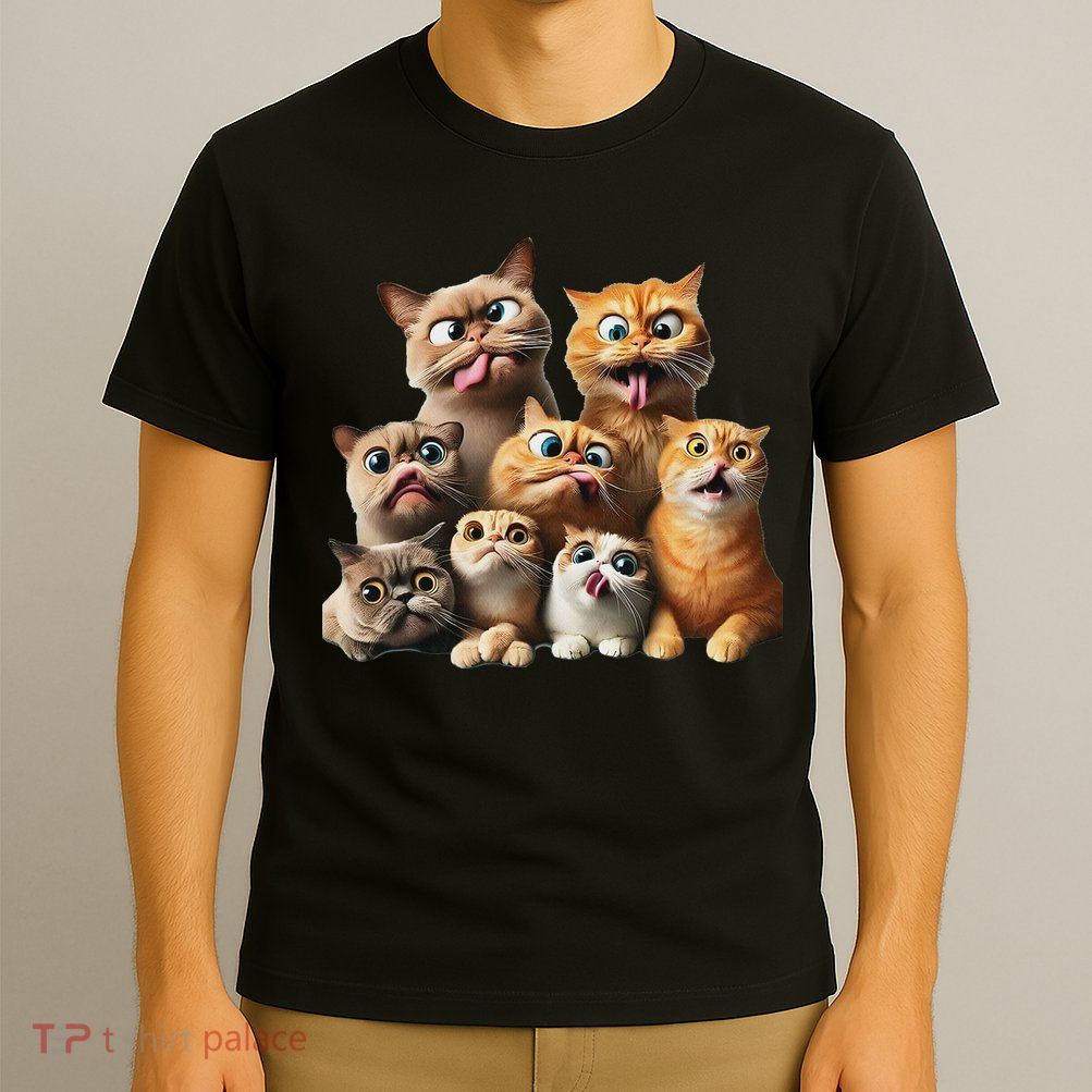 Funny Cat Art Print T-Shirt
