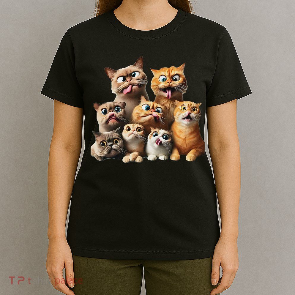 Funny Cat Art Print T-Shirt