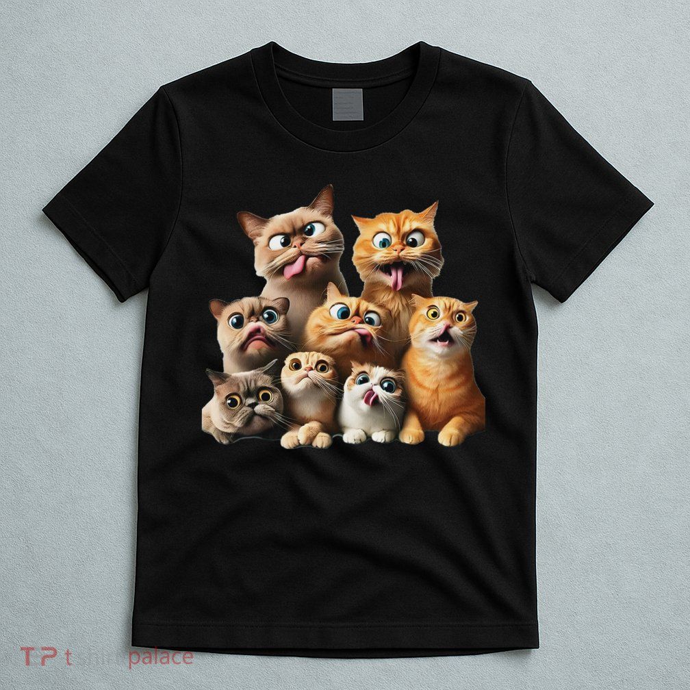 Funny Cat Art Print T-Shirt