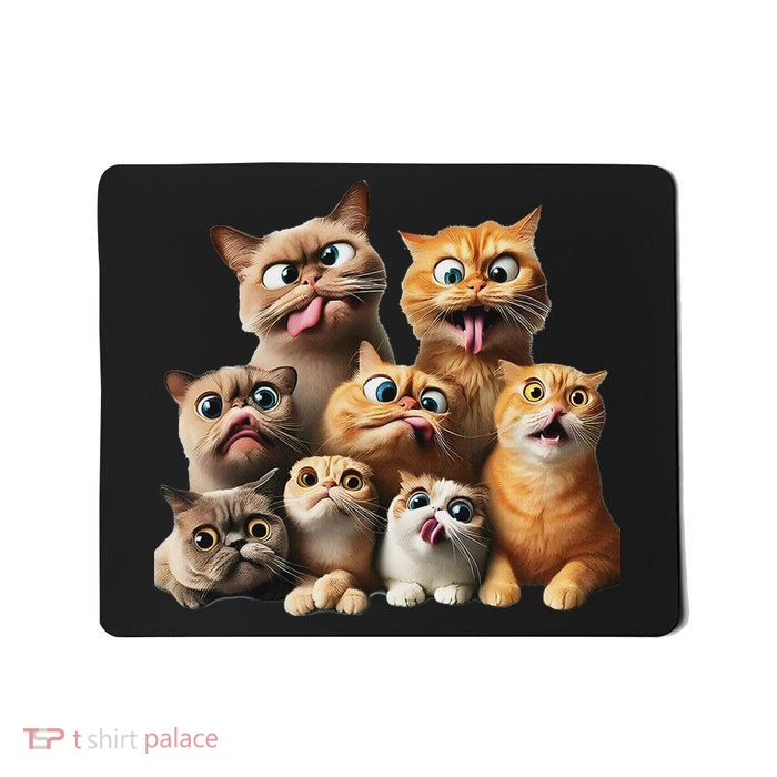 Funny Cat Art Print Mousepad
