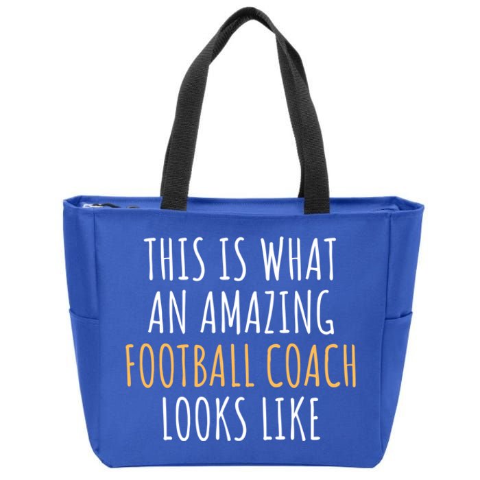 Football Coach Appreciation Thank You End Of Year Christmas Gift Zip Tote Bag