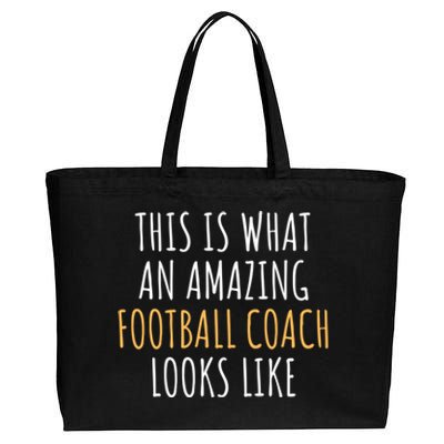 Football Coach Appreciation Thank You End Of Year Christmas Gift Cotton Canvas Jumbo Tote