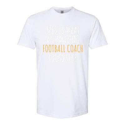 Football Coach Appreciation Thank You End Of Year Christmas Gift Softstyle CVC T-Shirt