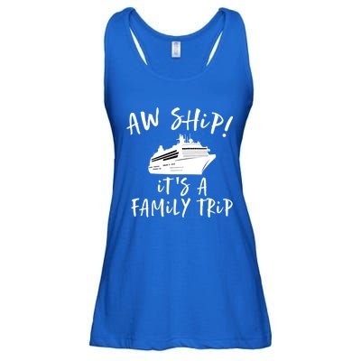 Family Cruise Aw Ship Its A Family Trip Gift Ladies Essential Flowy Tank