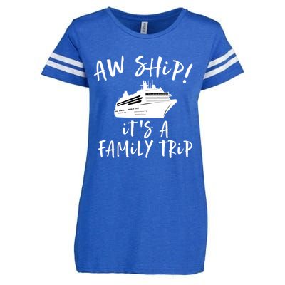 Family Cruise Aw Ship Its A Family Trip Gift Enza Ladies Jersey Football T-Shirt