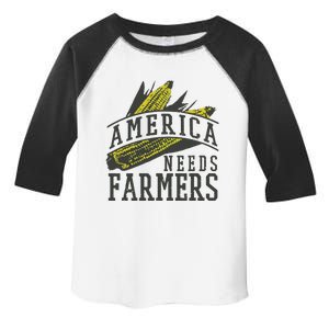 Farmer Corn America Needs Farmers Shirts Gift Toddler Fine Jersey T-Shirt