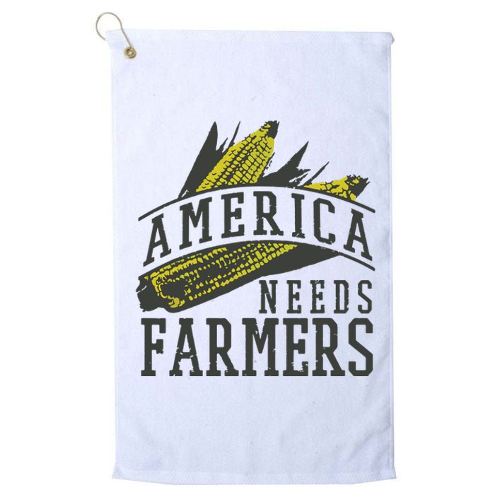 Farmer Corn America Needs Farmers Shirts Gift Platinum Collection Golf Towel