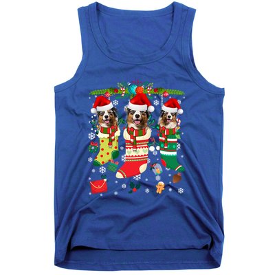 Funny Christmas Australian Shepherd Dogs Gift Tank Top