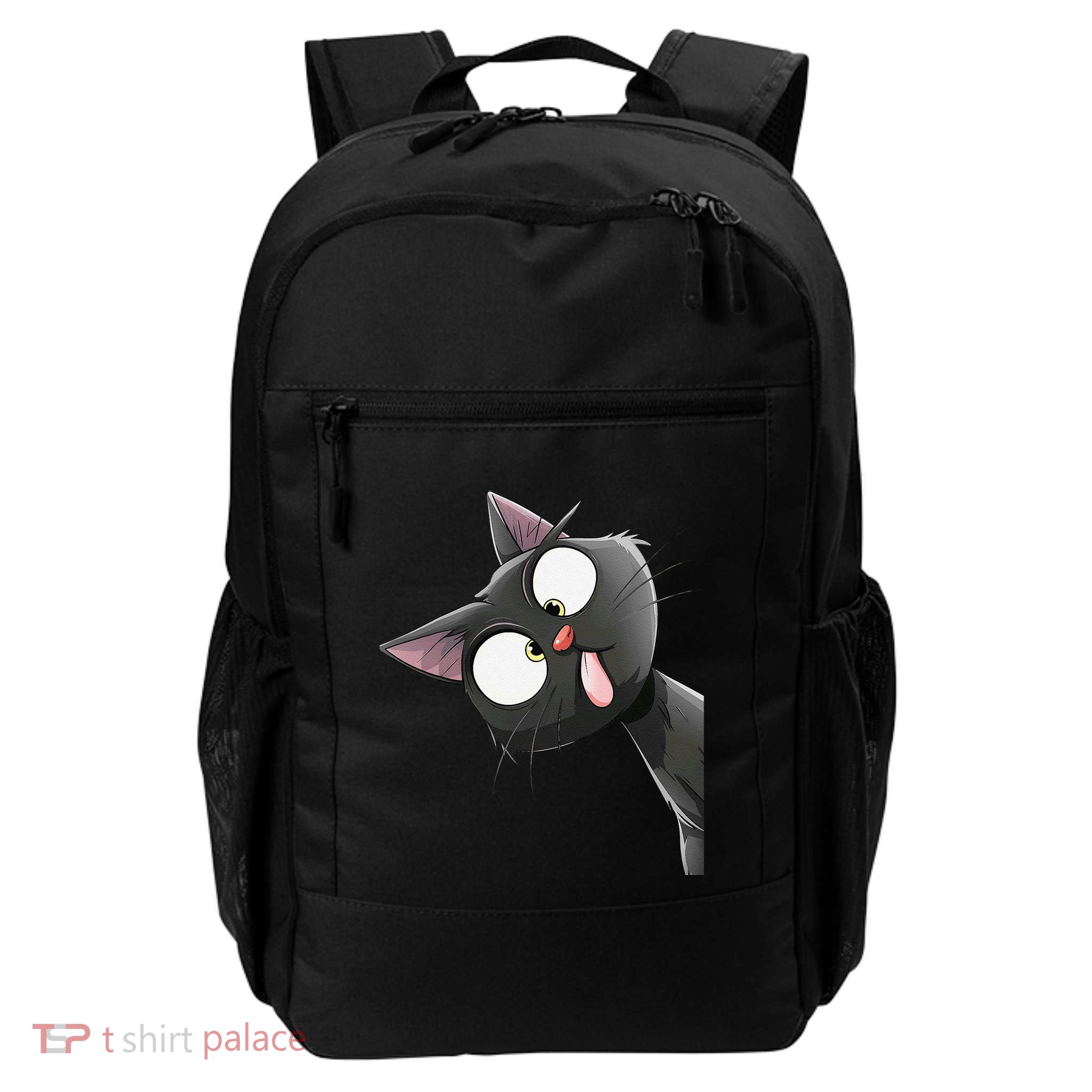 Funny Cat Attitude Kitty Sticking Out Tongue Pet Owner Daily Commute Backpack