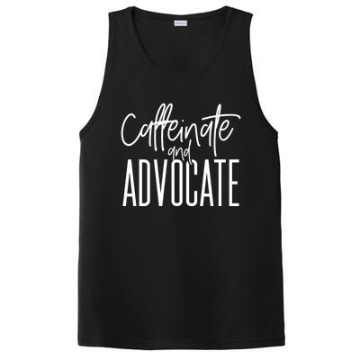 Funny Caffeinate And Advocate Cool Gift Best Gift Idea For Sped Funny Gift PosiCharge Competitor Tank