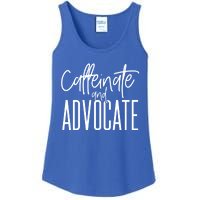 Funny Caffeinate And Advocate Cool Gift Best Gift Idea For Sped Funny Gift Ladies Essential Tank