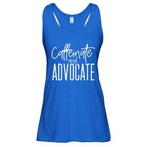 Funny Caffeinate And Advocate Cool Gift Best Gift Idea For Sped Funny Gift Ladies Essential Flowy Tank