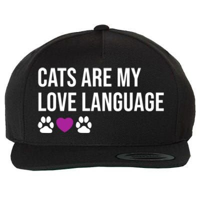 Funny Cats Are My Love Language Design Cool Gift Wool Snapback Cap