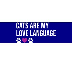 Funny Cats Are My Love Language Design Cool Gift Bumper Sticker