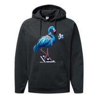 Flamingo Chucks And Pearls Comma La Kamala 2024 Performance Fleece Hoodie