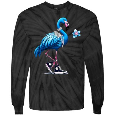 Flamingo Chucks And Pearls Comma La Kamala 2024 Tie-Dye Long Sleeve Shirt