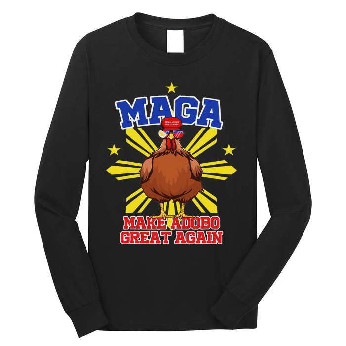 Funny Chicken Adobo Proud Pinoy Filipino Long Sleeve Shirt