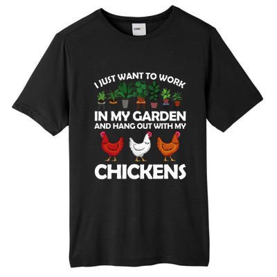 Funny Chicken Art For Women Gardening Chicken Lover Tall Fusion ChromaSoft Performance T-Shirt