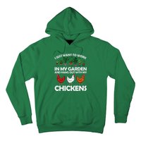 Funny Chicken Art For Women Gardening Chicken Lover Hoodie