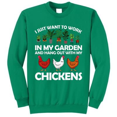 Funny Chicken Art For Women Gardening Chicken Lover Sweatshirt