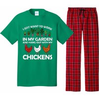 Funny Chicken Art For Women Gardening Chicken Lover Pajama Set