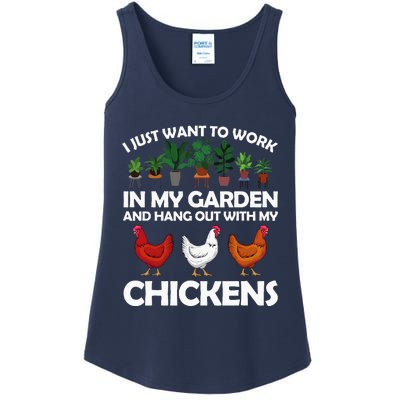 Funny Chicken Art For Women Gardening Chicken Lover Ladies Essential Tank