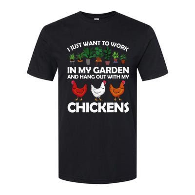 Funny Chicken Art For Women Gardening Chicken Lover Softstyle CVC T-Shirt