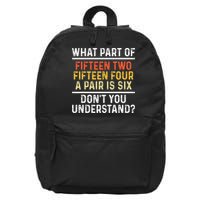 Funny Cribbage Art For Board Game Cribbage Player 16 in Basic Backpack