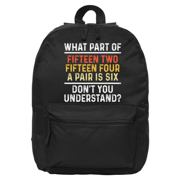 Funny Cribbage Art For Board Game Cribbage Player 16 in Basic Backpack