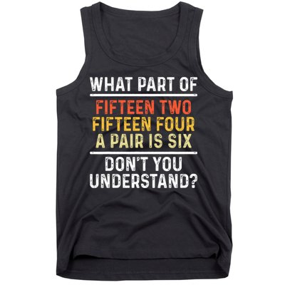 Funny Cribbage Art For Board Game Cribbage Player Tank Top