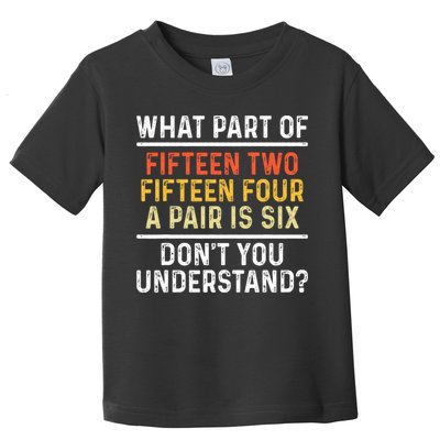 Funny Cribbage Art For Board Game Cribbage Player Toddler T-Shirt