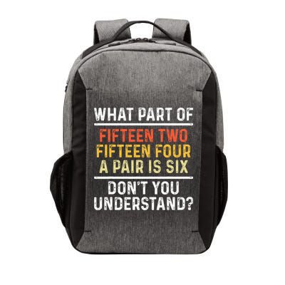 Funny Cribbage Art For Board Game Cribbage Player Vector Backpack