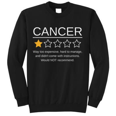 Funny Cancer Awareness One Star Rating Esophageal Ovarian Sweatshirt