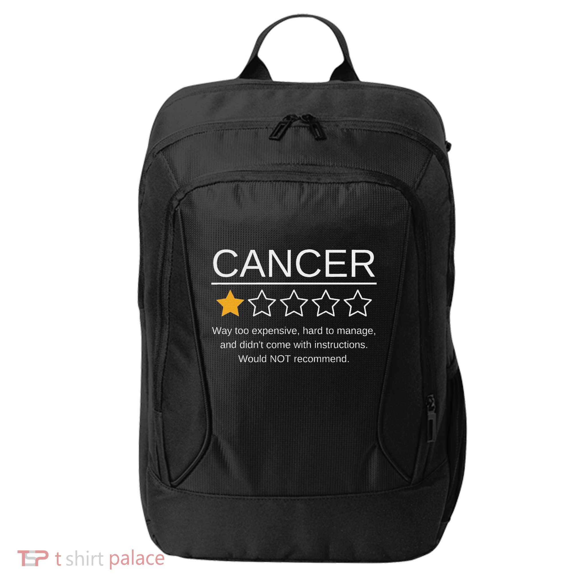 Funny Cancer Awareness One Star Rating Esophageal Ovarian City Backpack