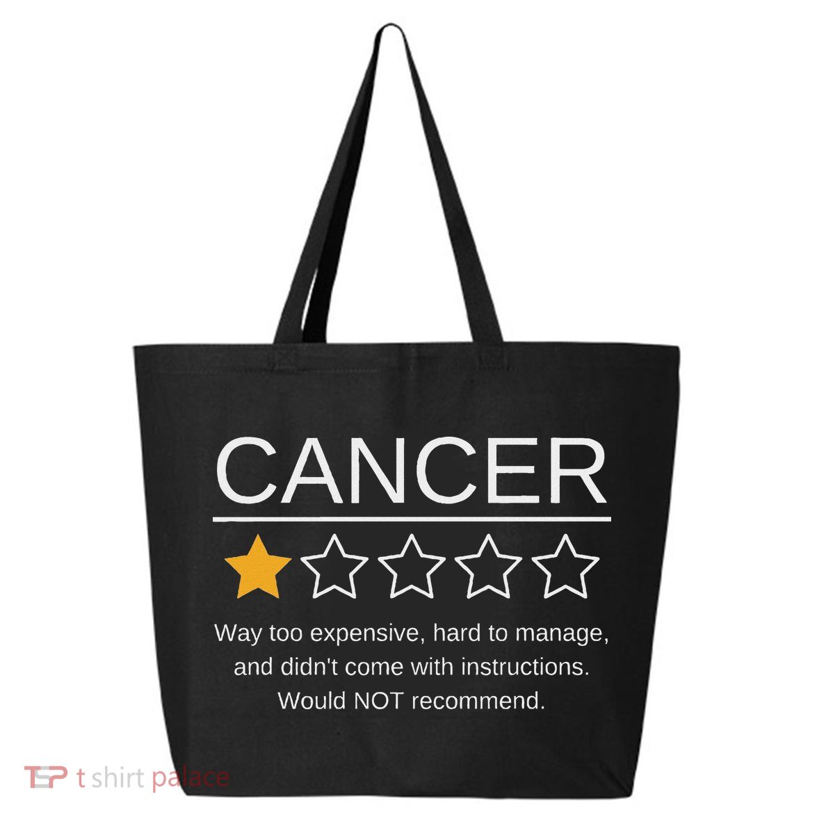 Funny Cancer Awareness One Star Rating Esophageal Ovarian 25L Jumbo Tote