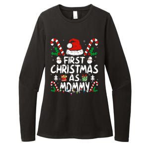 First Christmas As Mommy Family Matching New Mom 1st Time Womens CVC Long Sleeve Shirt