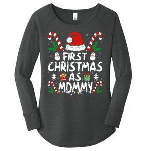 First Christmas As Mommy Family Matching New Mom 1st Time Women's Perfect Tri Tunic Long Sleeve Shirt