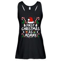 First Christmas As Mommy Family Matching New Mom 1st Time Ladies Essential Flowy Tank