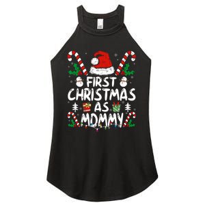 First Christmas As Mommy Family Matching New Mom 1st Time Women's Perfect Tri Rocker Tank