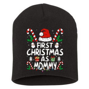 First Christmas As Mommy Family Matching New Mom 1st Time Short Acrylic Beanie