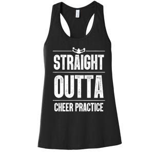 Funny Cheerleader Art Wo Girl Cheer Flyer Cheerleading Women's Racerback Tank