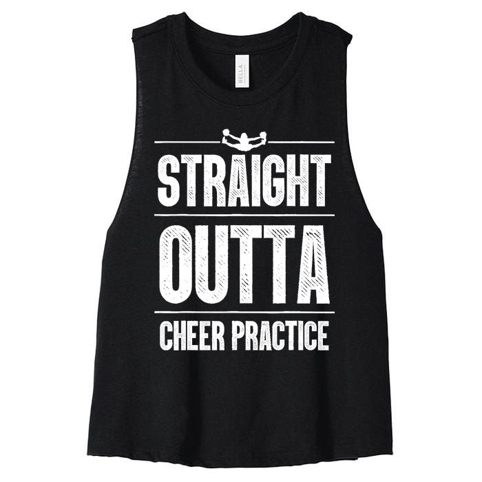 Funny Cheerleader Art Wo Girl Cheer Flyer Cheerleading Women's Racerback Cropped Tank