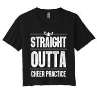 Funny Cheerleader Art Wo Girl Cheer Flyer Cheerleading Women's Crop Top Tee