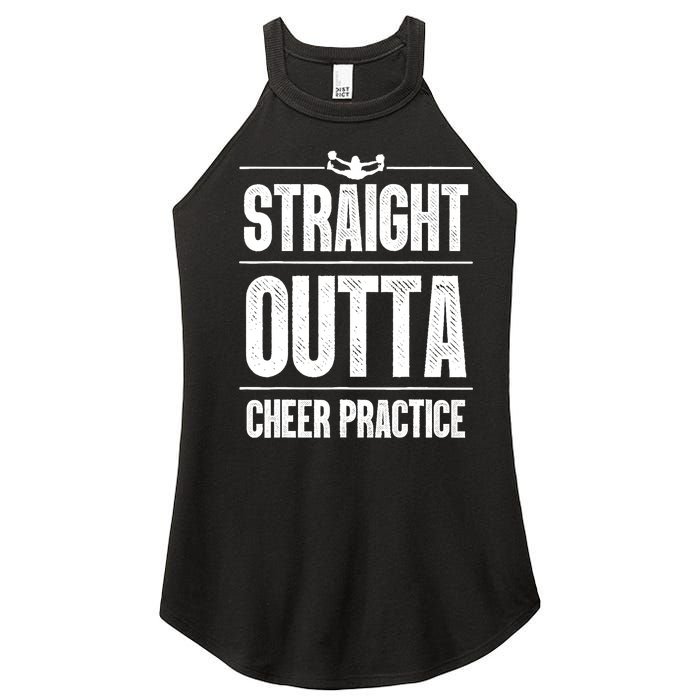 Funny Cheerleader Art Wo Girl Cheer Flyer Cheerleading Women's Perfect Tri Rocker Tank